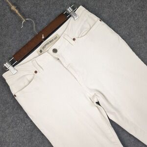 GAP Cropped Boot‎ Cut Stretch Jeans White Cotton Blend Women Size 4